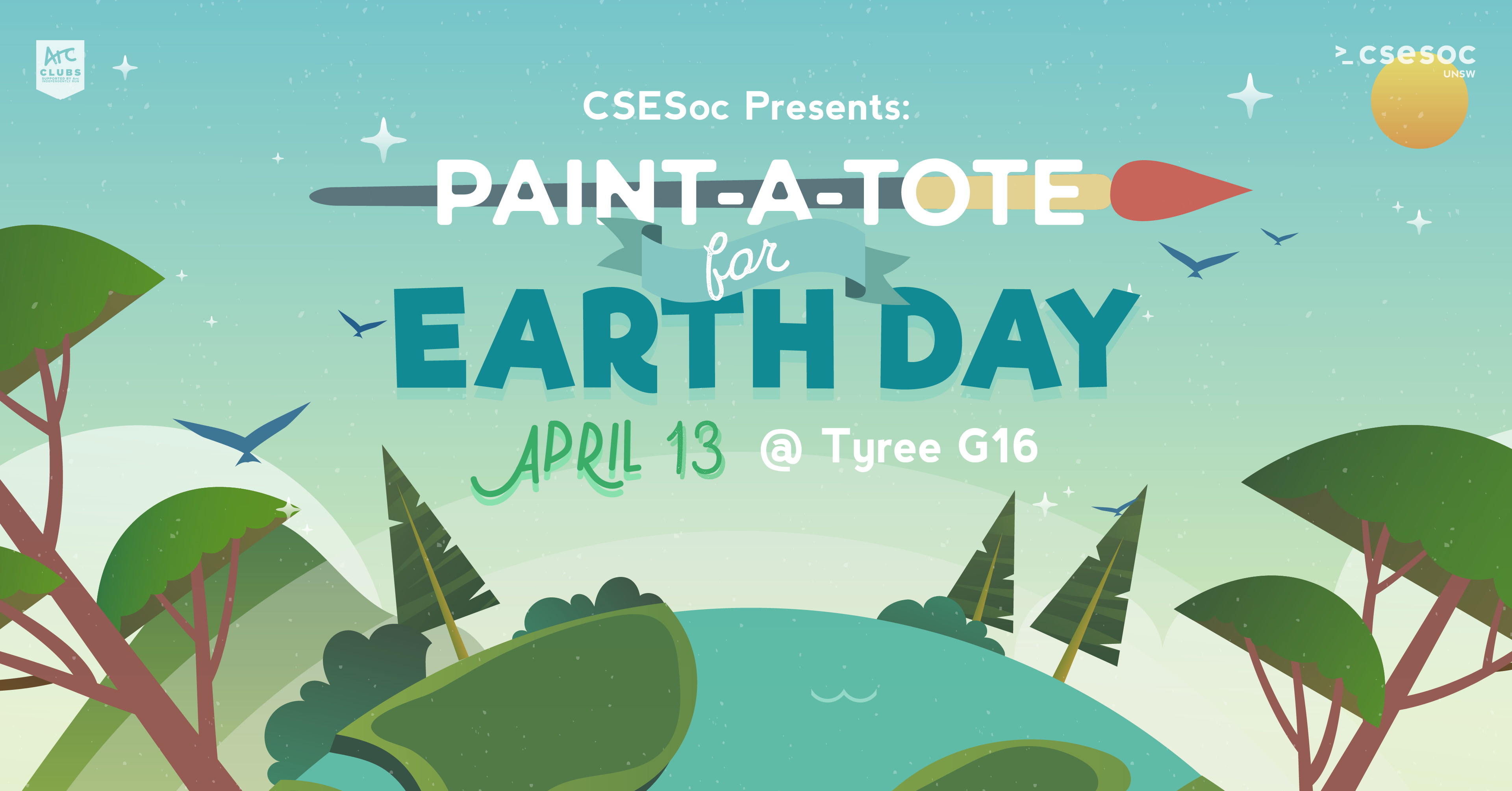 CSESoc Paint-a-Tote for Earth Day Event